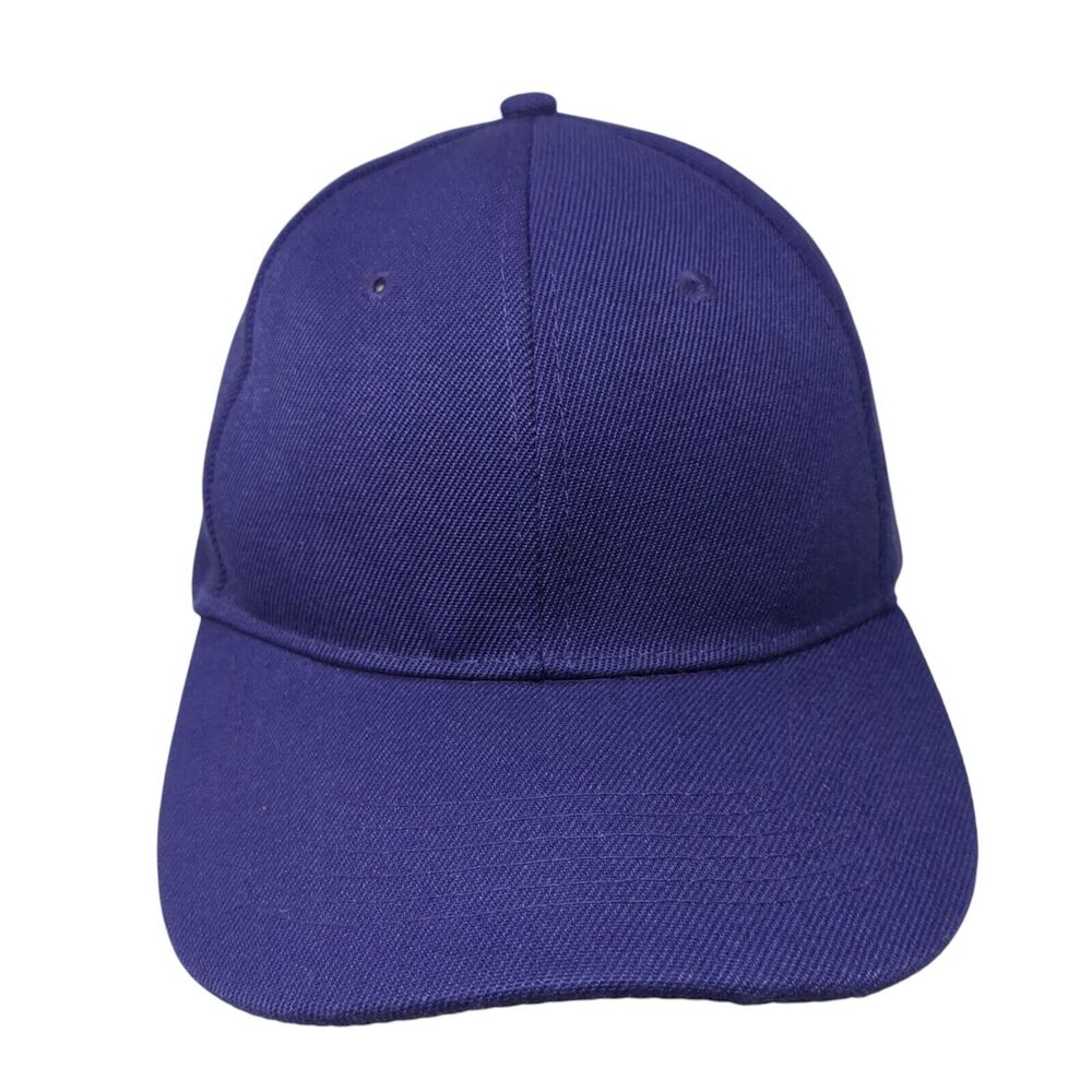 Unbranded Strapback Hat Purple One Size Adjustable 6 Panel Blank Solid